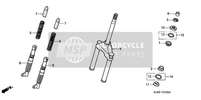 Honda SH75 1987 Front Fork for a 1987 Honda SH75